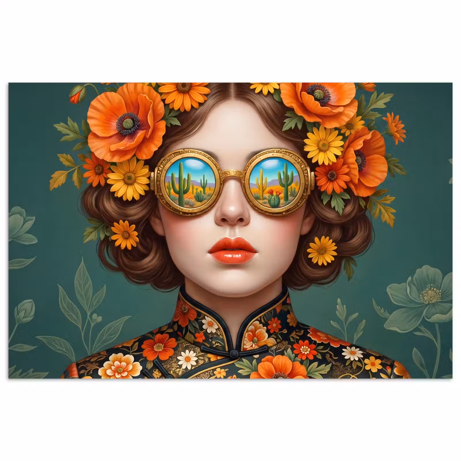 Poster - Portret - Vrouw - Kleurrijk - Expressief — 1