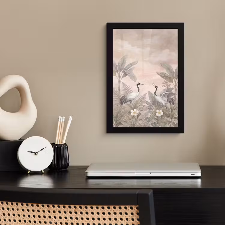 Poster met lijst - Kraanvogels - Natuur - Roze — 3