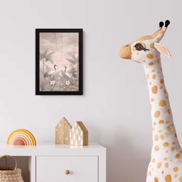 Poster met lijst - Kraanvogels - Natuur - Roze — 5