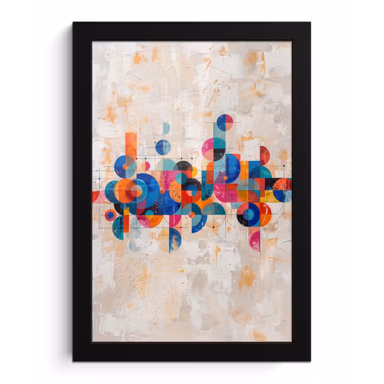 Poster met lijst - Kunst - Geometrisch - Abstract - Kleurrijk — 1