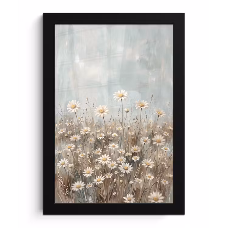 Poster met lijst - Madelief - Illustratie - Wit — 1