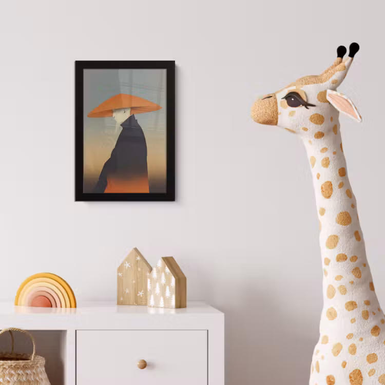 Poster met lijst - Minimalistisch - Silhouet - Oranje — 5
