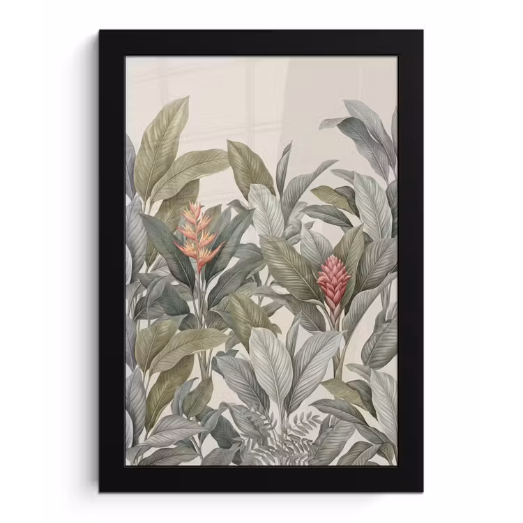Poster met lijst - Tropisch - Planten - Modern - Groen — 1