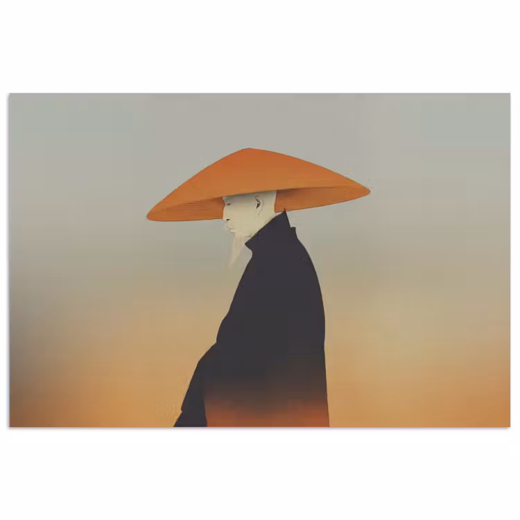 Poster - Minimalistisch - Silhouet - Oranje — 1