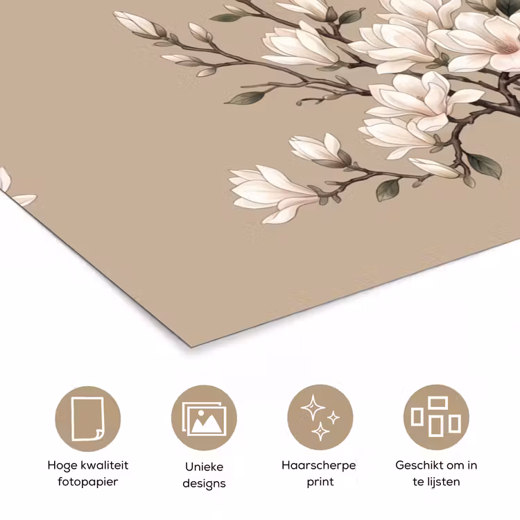 Poster - Oosters - Vogels - Beige — 5