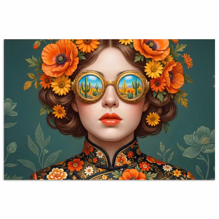 Poster - Portret - Vrouw - Kleurrijk - Expressief — 1