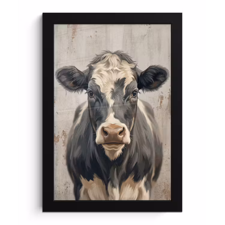 Poster met lijst - Koe - Portret - Dieren - Modern — 1