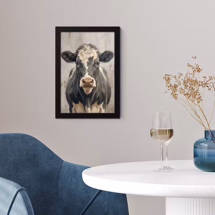 Poster met lijst - Koe - Portret - Dieren - Modern — 2