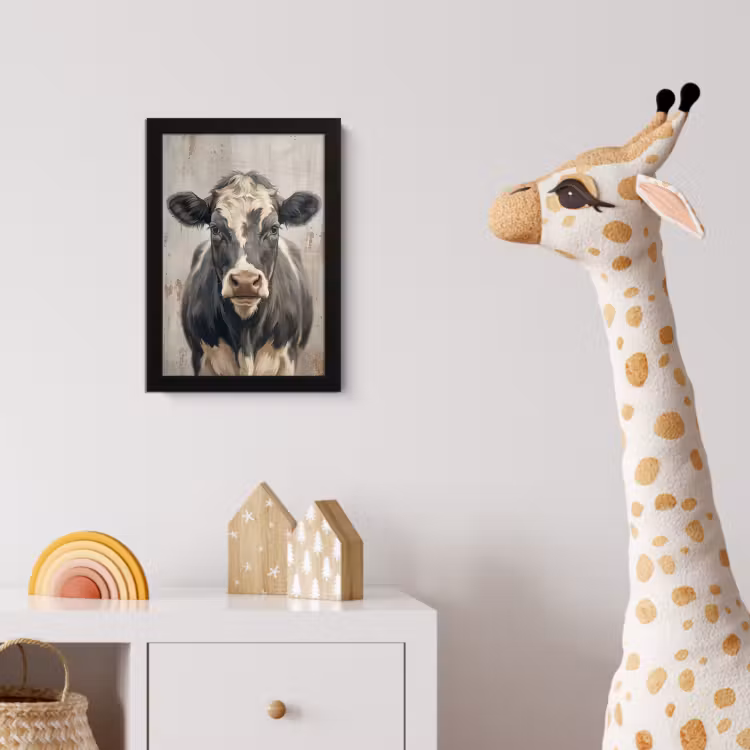 Poster met lijst - Koe - Portret - Dieren - Modern — 5