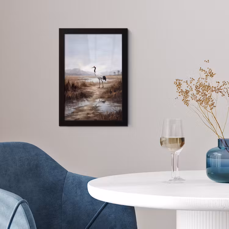 Poster met lijst - Kraanvogel - Natuur - Realistisch — 2