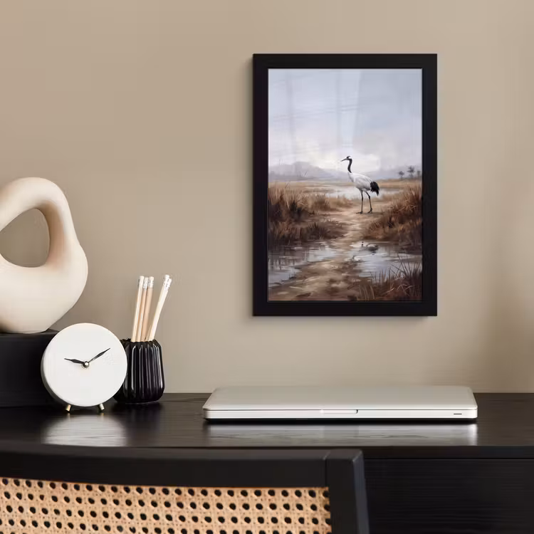 Poster met lijst - Kraanvogel - Natuur - Realistisch — 3