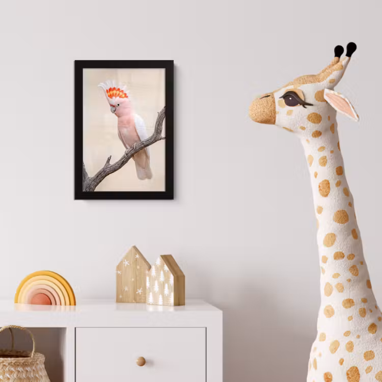 Poster met lijst - Papagaai - Tak - Roze — 5