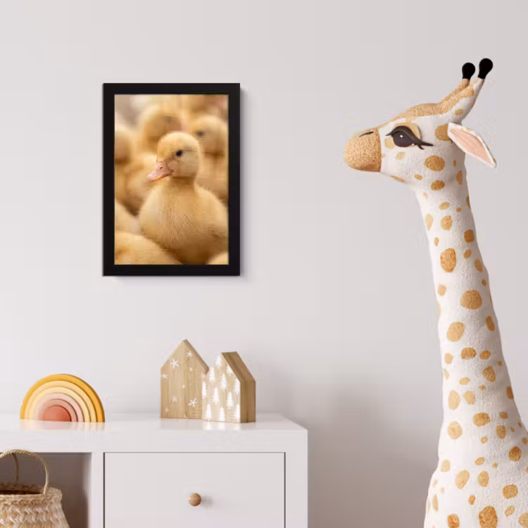 Poster met lijst - Pijltje - Eend - Natuur - Geel — 5