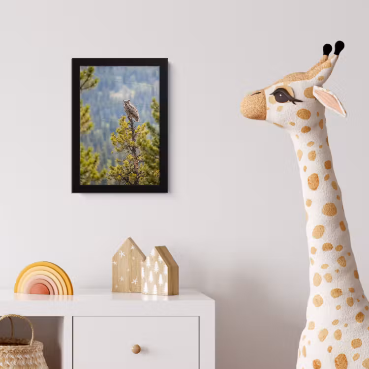 Poster met lijst - Uil - Oehoe - Bomen - Natuur — 5