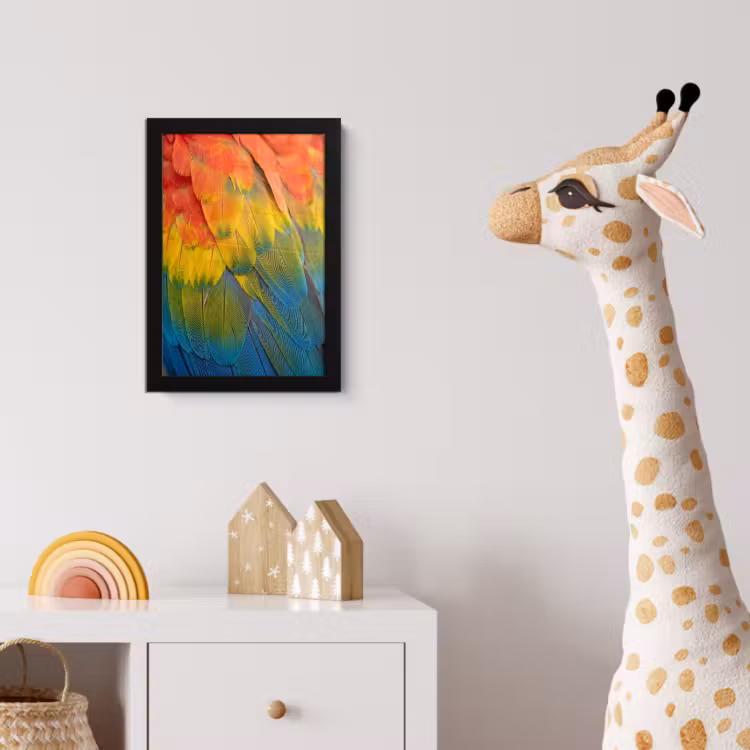 Poster met lijst - Veren - Ara - Kleurrijk — 5