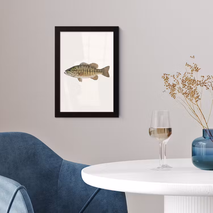 Poster met lijst - Vissen - Natuur - Vintage — 2