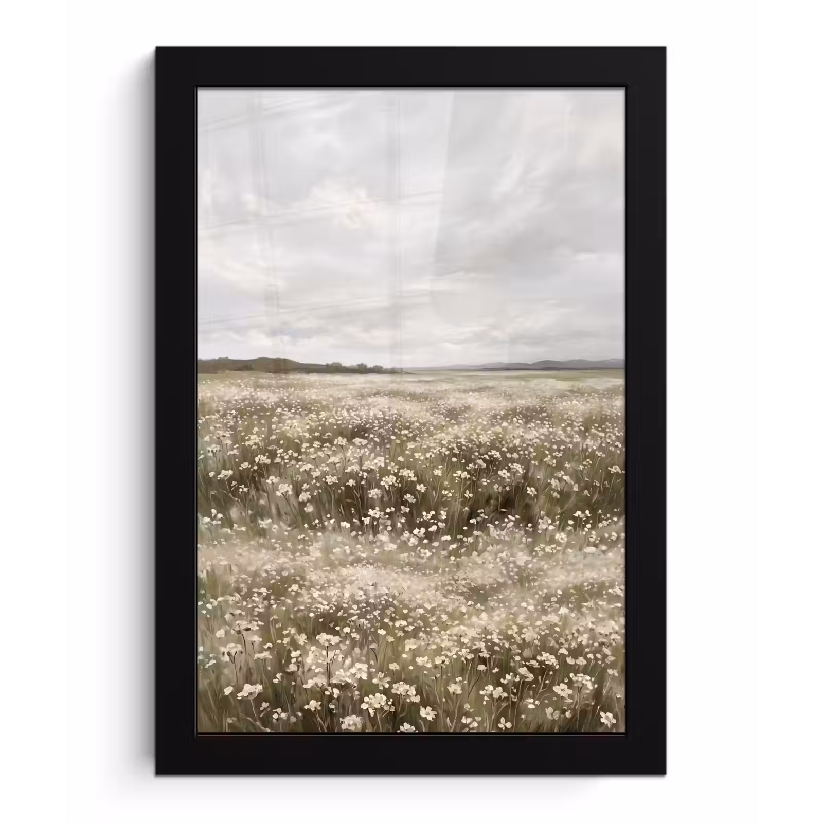 Poster met lijst - Illustratie - Landschap - Wit — 1