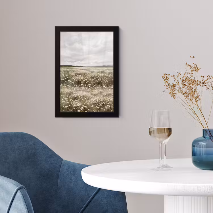 Poster met lijst - Illustratie - Landschap - Wit — 2