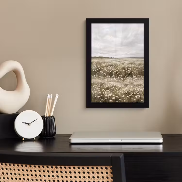 Poster met lijst - Illustratie - Landschap - Wit — 3