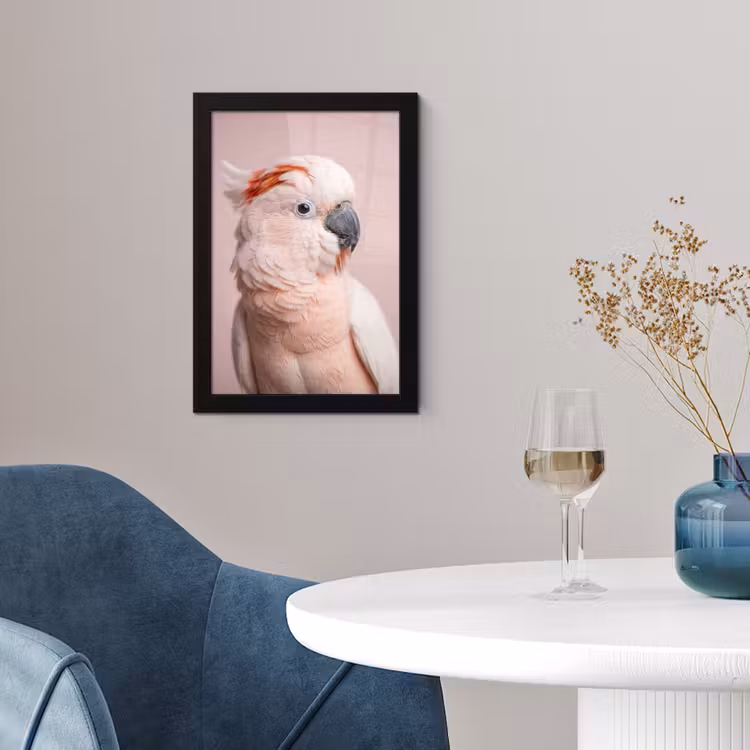Poster met lijst - Kaketoe - Portret - Roze — 2