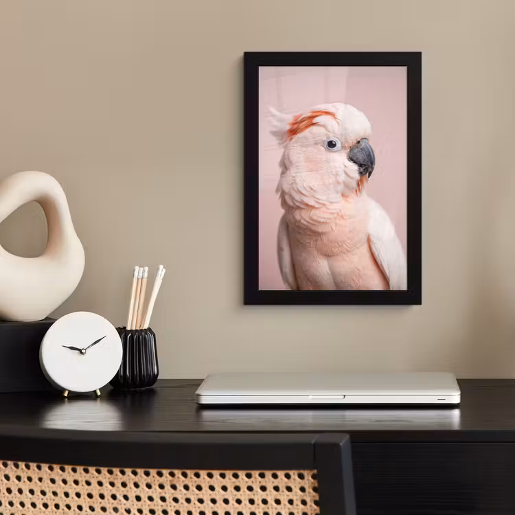 Poster met lijst - Kaketoe - Portret - Roze — 3