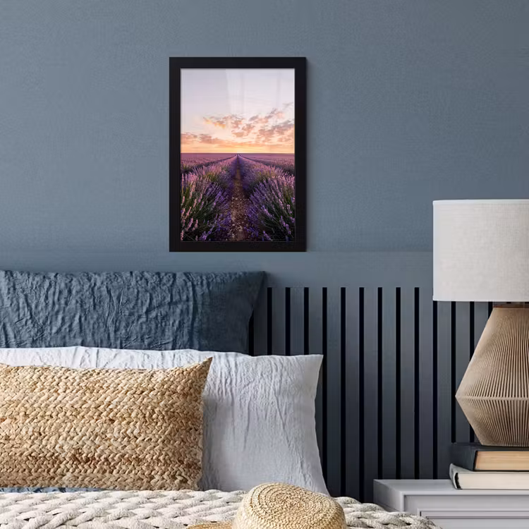Poster met lijst - Landschap - Lavendelveld - Paars — 4