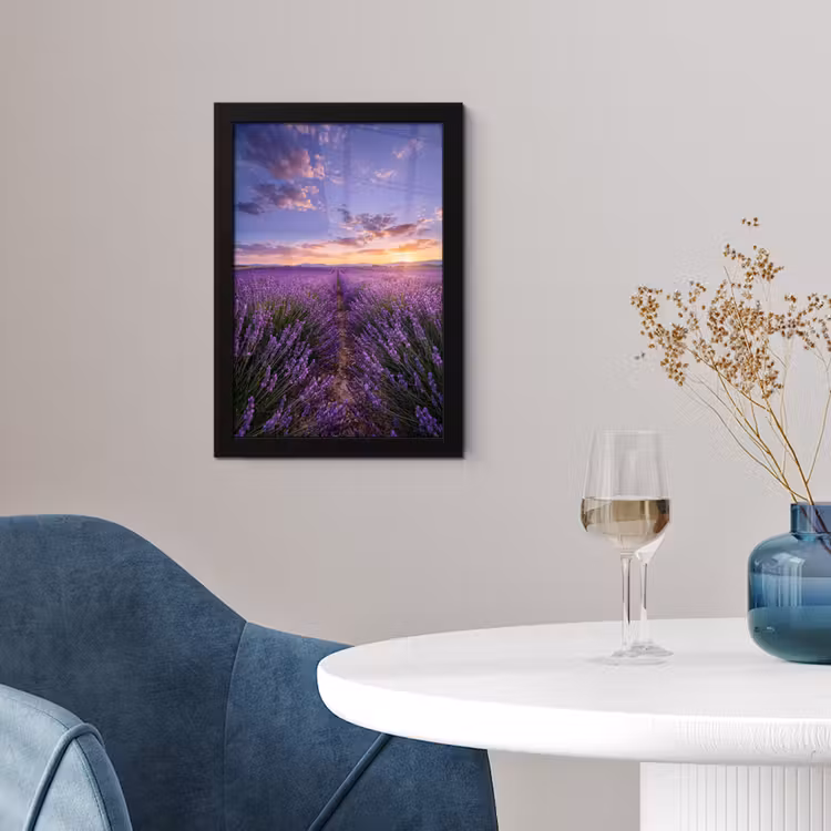 Poster met lijst - Lavendel - Veld - Natuur - Paars — 2