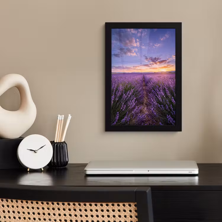 Poster met lijst - Lavendel - Veld - Natuur - Paars — 3