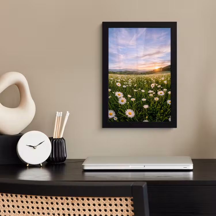 Poster met lijst - Madelief - Veld - Heuvels - Groen — 3