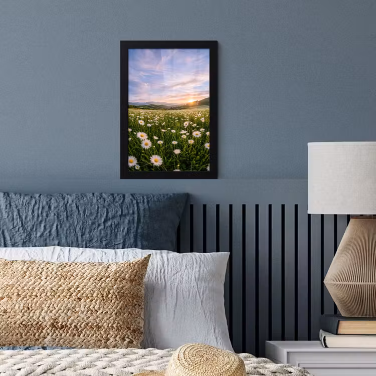Poster met lijst - Madelief - Veld - Heuvels - Groen — 4