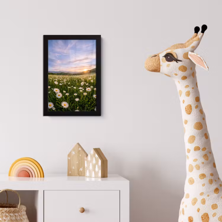 Poster met lijst - Madelief - Veld - Heuvels - Groen — 5