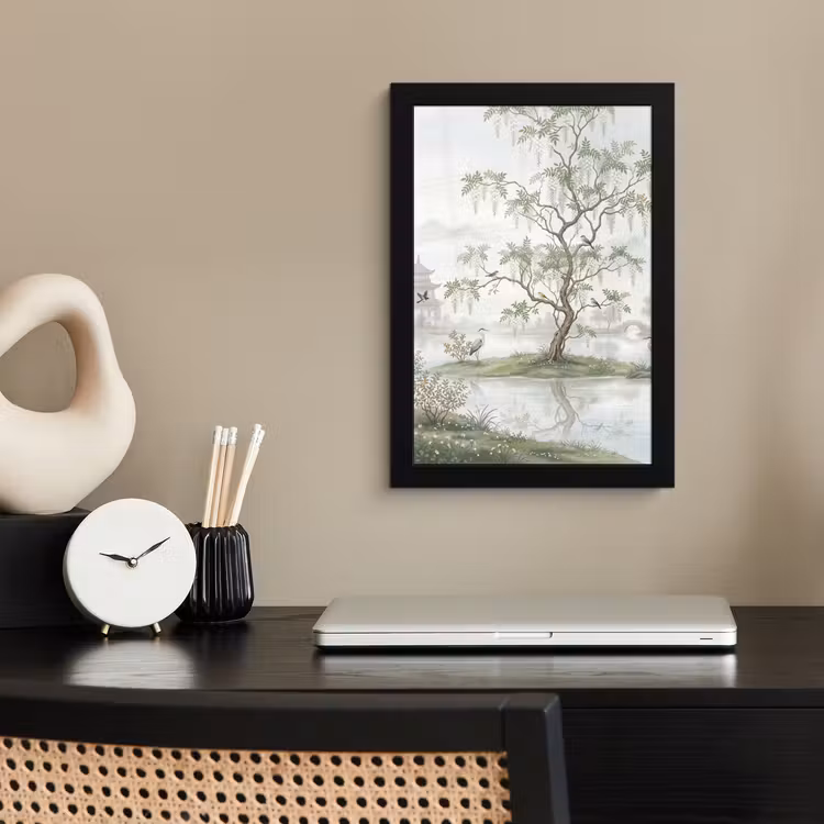 Poster met lijst - Reiger - Landschap - Groen — 3