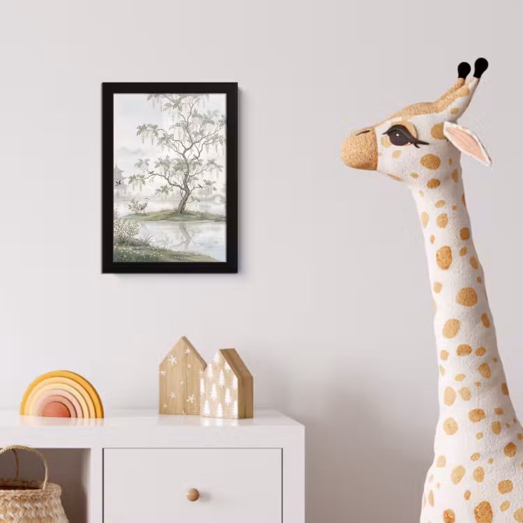 Poster met lijst - Reiger - Landschap - Groen — 5