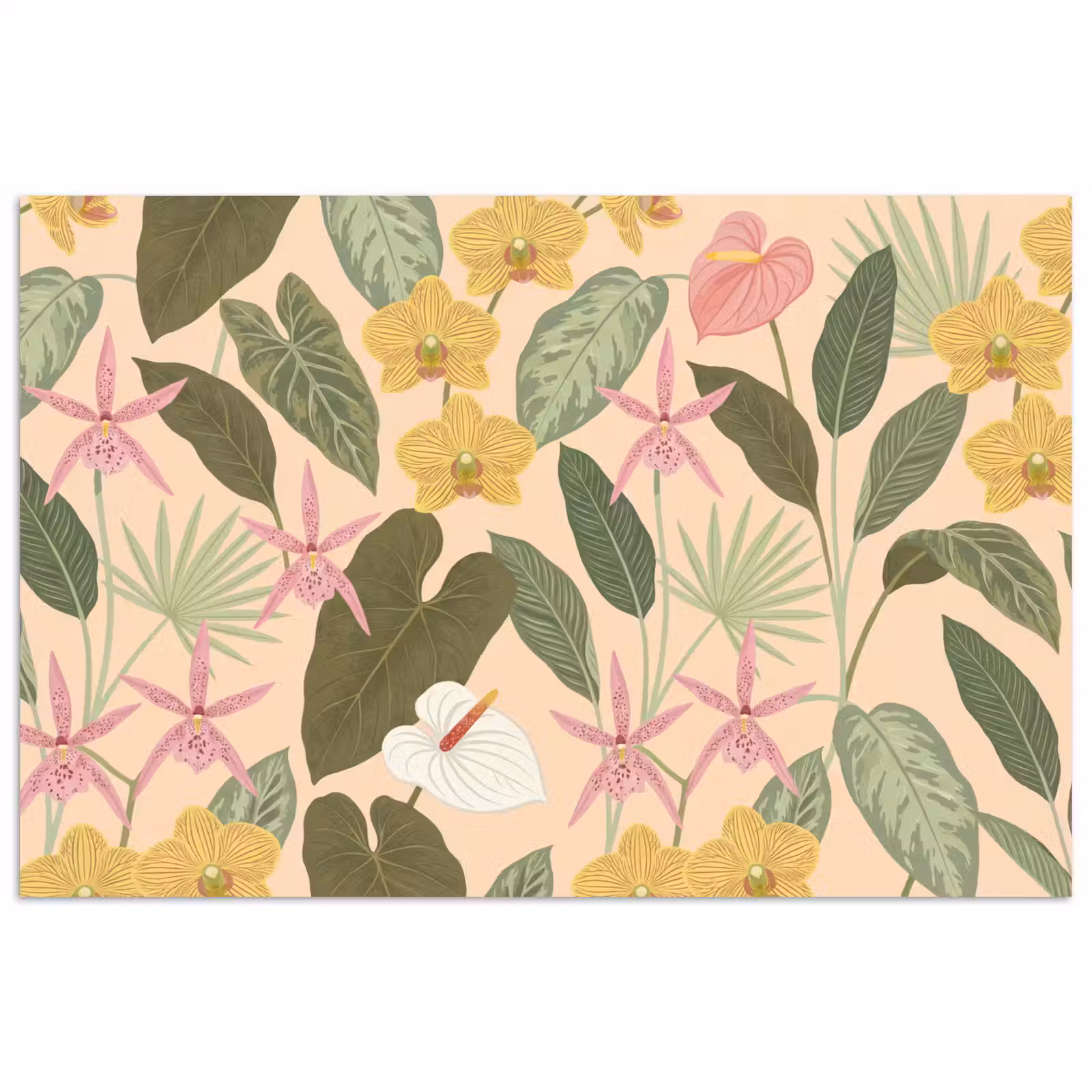 Poster - Patroon - Bloemen - Kleurrijk — 1