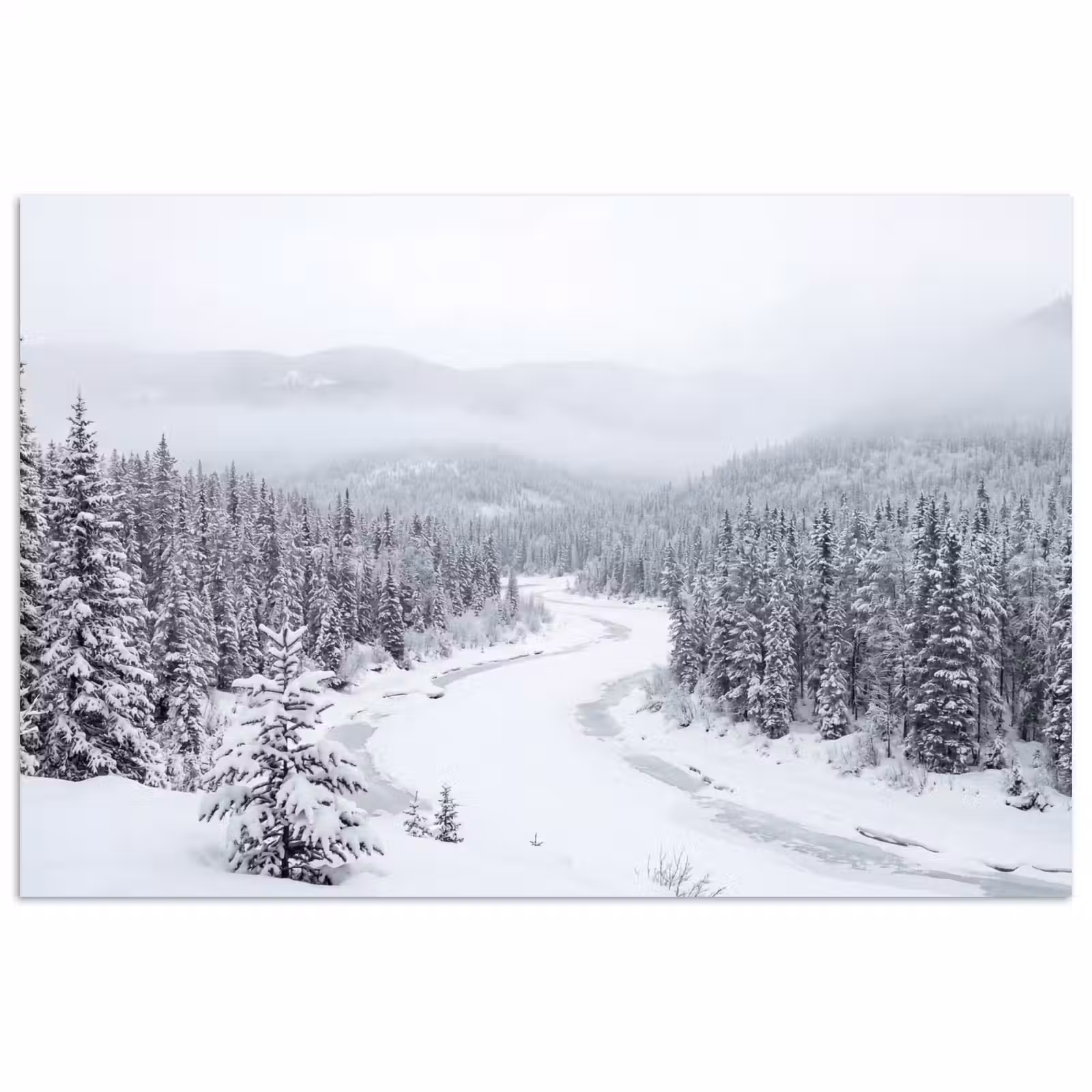 Poster - Rivier - Bevroren - Landschap - Winter — 1