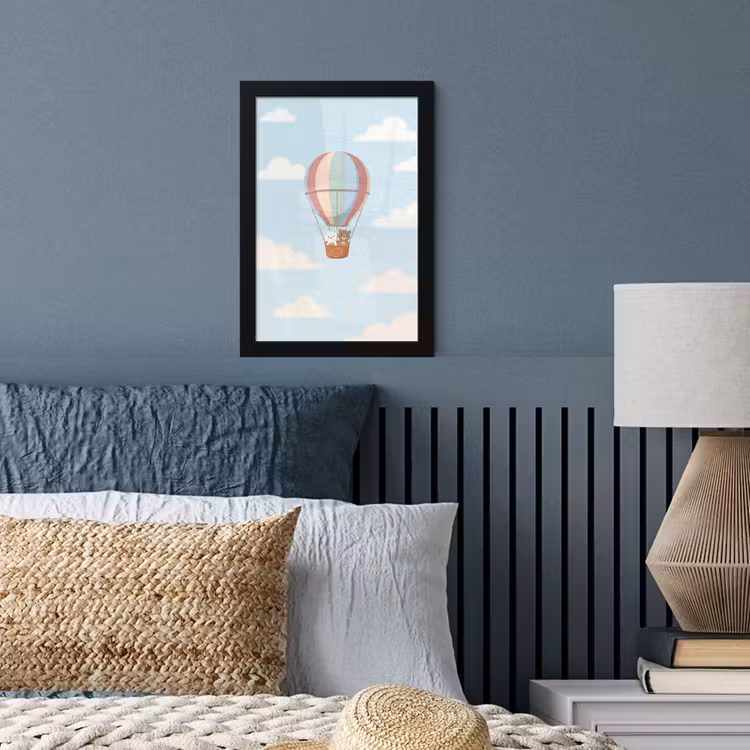 Poster met lijst - Luchtballon - Beren - Pastel — 4