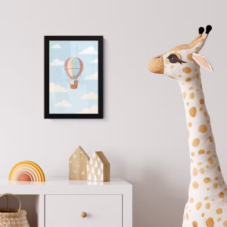 Poster met lijst - Luchtballon - Beren - Pastel — 5