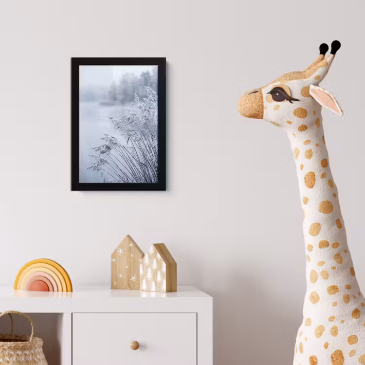 Poster met lijst - Riet - Bevroren - Winter - Natuur — 5