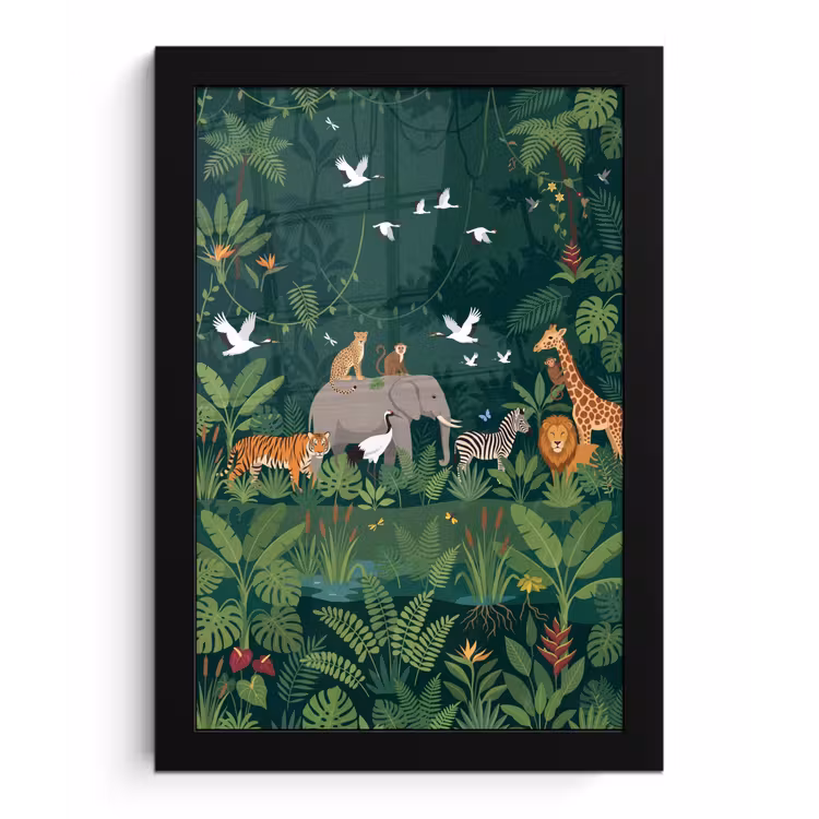 Poster met lijst - Tropisch - Jungle - Groen — 1