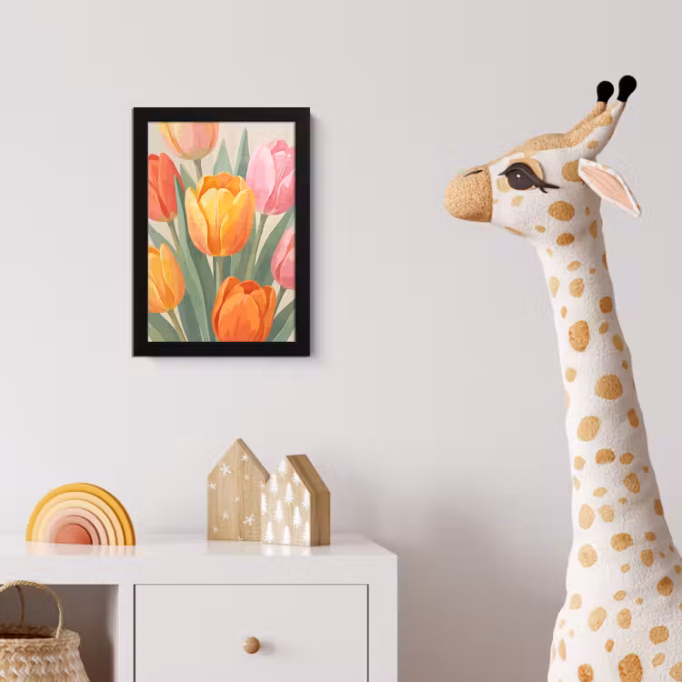 Poster met lijst - Tulpen - Abstract - Kleurrijk — 5