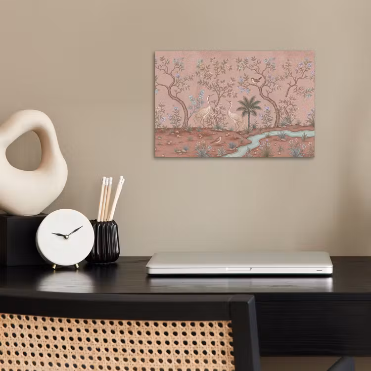 Poster - Nostalgisch - Reigers - Roze — 2