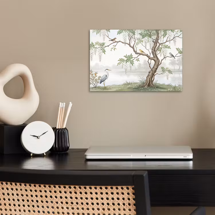 Poster - Reiger - Landschap - Groen — 2