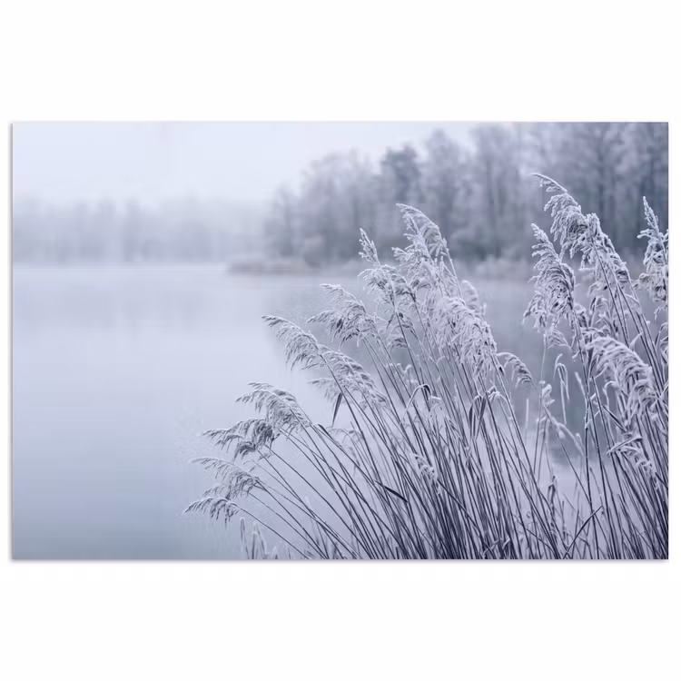 Poster - Riet - Bevroren - Winter - Natuur — 1
