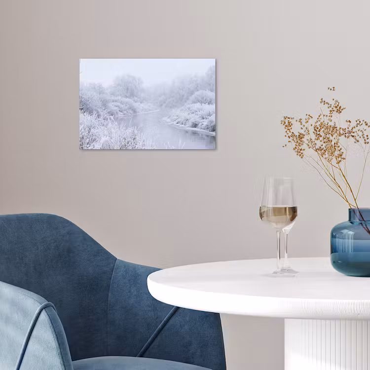Poster - Rivier - Sneeuw - Bos - Winter - Schilderachtig — 4