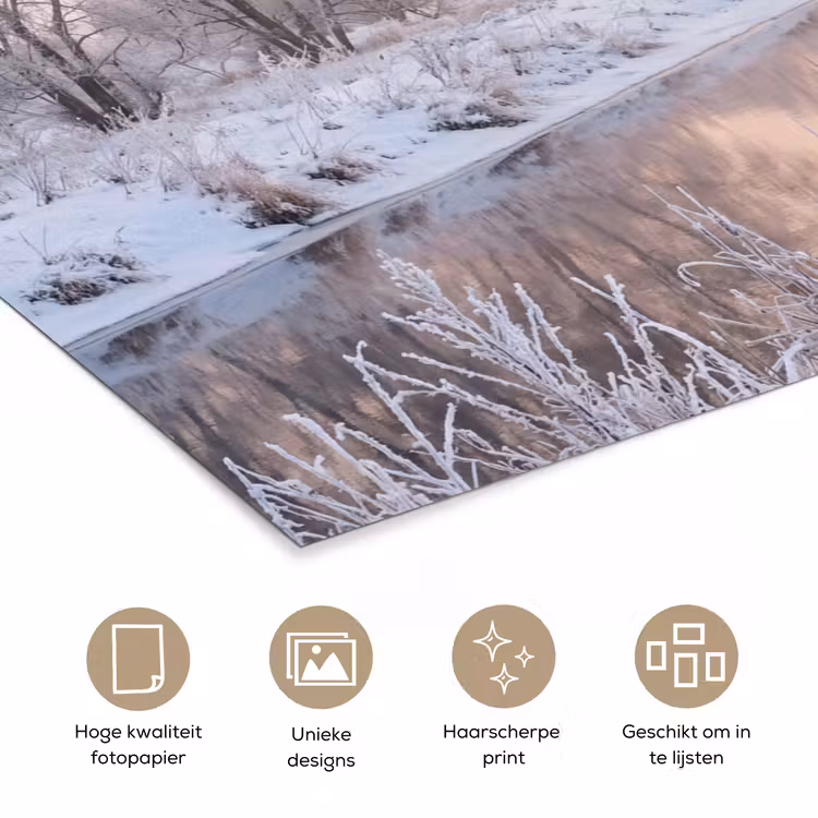 Poster - Rivier - Winter - Landschap - Sneeuw - Zonsopgang — 5