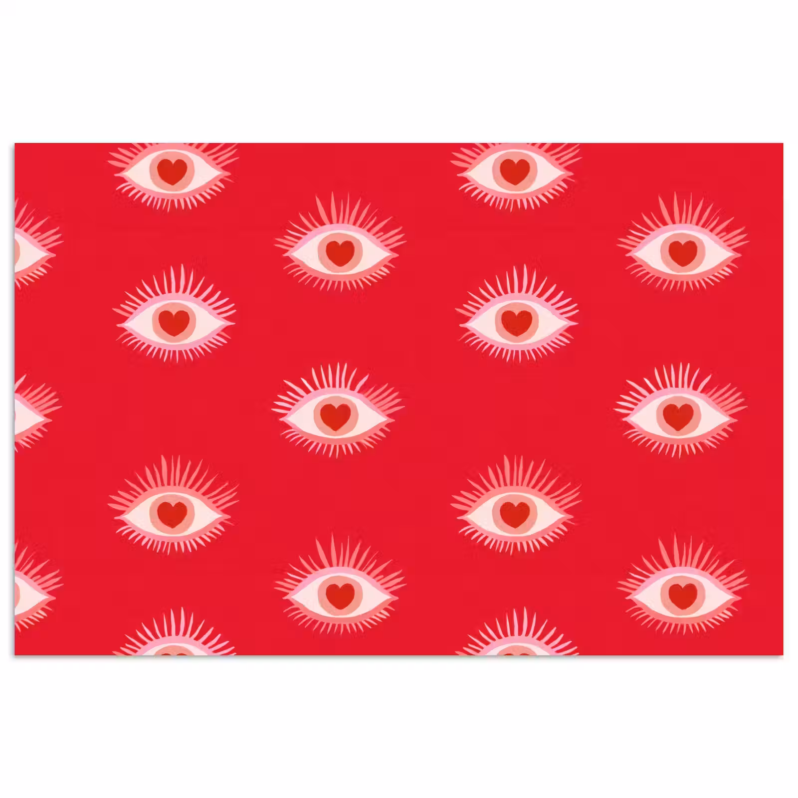 Poster - Ogen - Hart - Abstract - Rood - Roze — 1