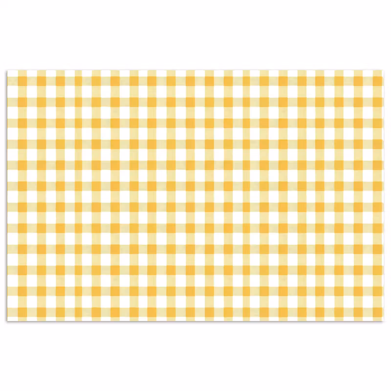 Poster - Ruit - Gingham - Klassiek - Geel en Wit — 1