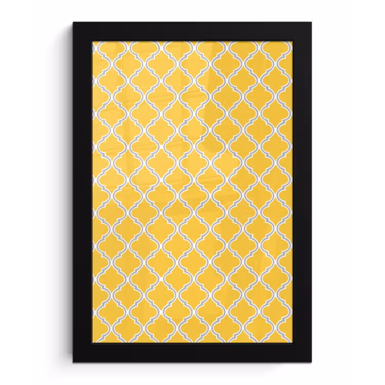 Poster met lijst - Lantaarn - Arabesk - Elegant - Geel — 1
