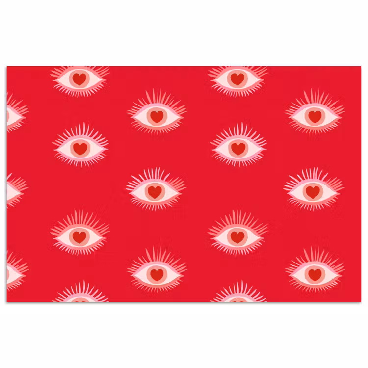 Poster - Ogen - Hart - Abstract - Rood - Roze — 1