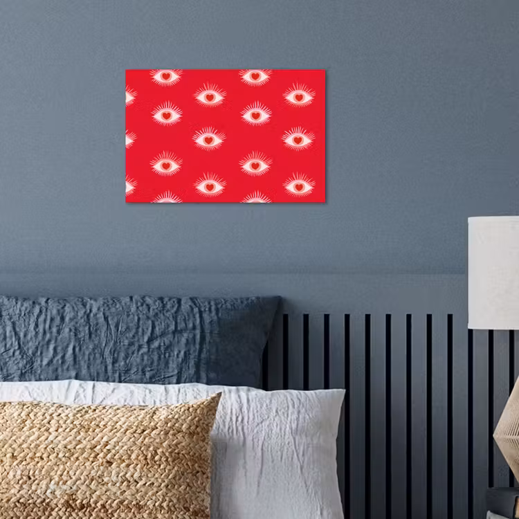 Poster - Ogen - Hart - Abstract - Rood - Roze — 3